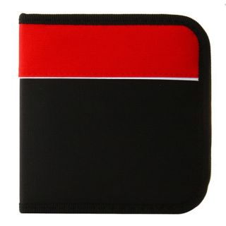 48 Capacity CD DVD R Wallet Album Holder Case Bag for Media Storage Black Red