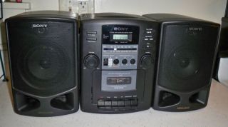 Sony CFD Z110 Am FM CD Player Cassette Player Recorder Boombox Shelf Radio