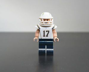 Custom Lego Minifigure Philip Rivers San Diego Chargers 17 NFL Minifig Football