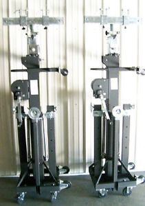 Pair Global Truss St 180 Heavy Duty Crank Stands ST180 w STSB 006 Adapters