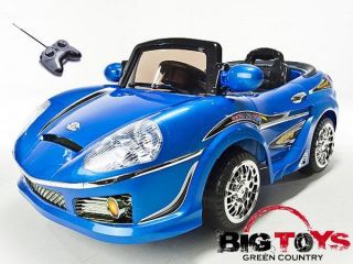 Kids Battery Operated Ride on  R C Car Remote Control Power Wheels RC Blue