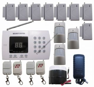 F013 99 Zones Wireless Home Alarm Security Burglar System Auto Dialing Easy Set