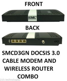 SMCD3GN Wireless Router Cable Modem Combo Gateway DOCSIS 3 0 WiFi N