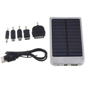 Solar Power 2600mAh Bank Battery Charger for iPhone Mobile Phone Camera PDA 