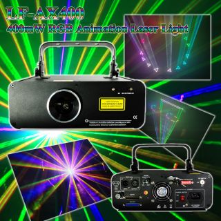 Disco DJ Equipment 400mW RGB Animation Cartoon Laser Light Stage Show Lightning