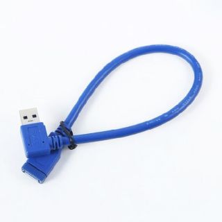 Right Angle 90 Degree USB 3 0 A SuperSpeed Standard Extension PC 30cm Cable Cord
