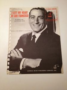 Vintage Sheet Music I Left My Heart in San Francisco George Cory D Cross 1963