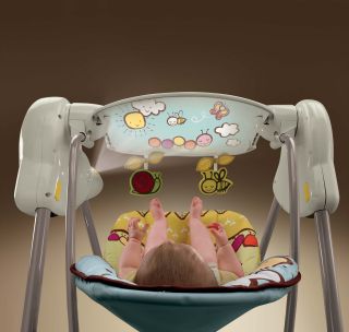 Fisher Price Musical Projection Bee Butterfly Garden Baby Automatic Swing New