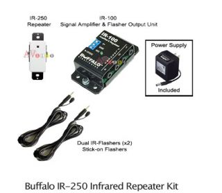 IR Infrared Remote Control Extender Kit 4 Device Hides Messy Wires