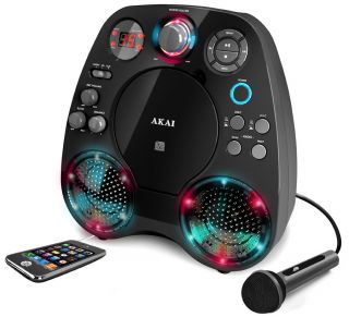 Akai KS 208 CD G Karaoke Machine LED Light Effects with iPod iPhone Connection