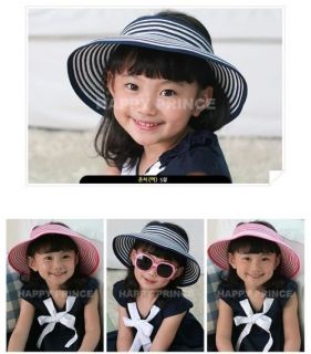 Girl Toddler Child Summer Beach Sun Folding Wide Brim Straw Hat Cap Adjustable