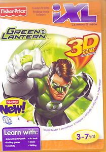Fisher Price iXL Learning System Software Green Lantern 3D New CD ROM