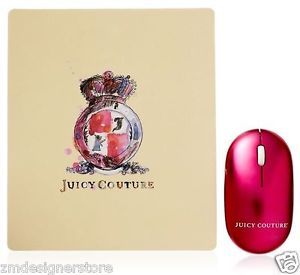 Juicy Couture Logo Wireless Mouse Watercolor Crest Mouse Pad Laptop Notebook Set