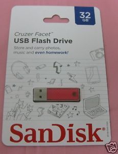 SanDisk 32GB Cruzer Facet Micro USB Flash Pen Key Drive Memory Stick Pink New