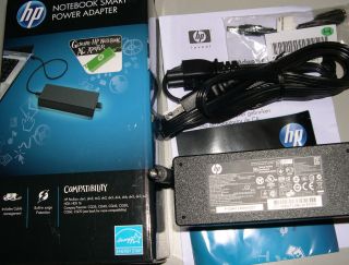 description package including genuine hp 90w power adapter power cord