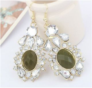 Details about Faux Diamond Crystal Ladies Party Boho Earrings