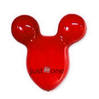 2X Mickey Mouse Ears Head 15" Hot Red Plain Party Latex Helium Lovely Ballons