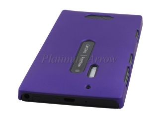 Purple Hard Plastic Back Case Cover LCD Screen Protector for Nokia Lumia 928