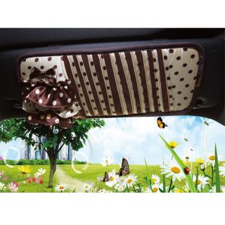 Princess Coco Polka Dot Car Auto Sunshade Cover Sun Visor CD Holder 1pc