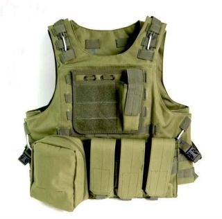 New Outdoor Airsoft MOLLE Nylon Combat Paintball Tactical Vest 6 Colors Hot Sale