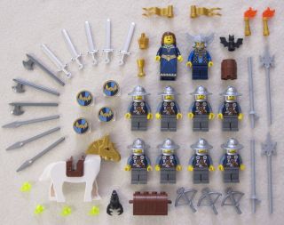 10 New Lego Castle Knight Minifig Lot Figures Crown People Viking Minifigures