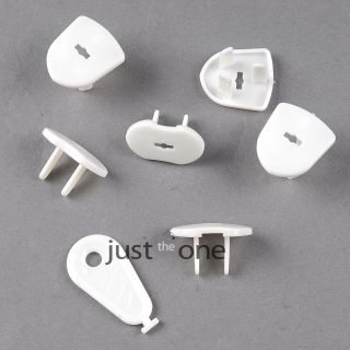6 Locks White Plastic Against Electrical Security Safety Socket for Kid Children