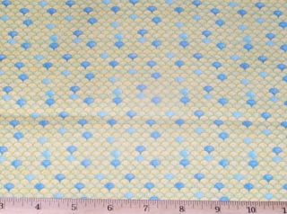 Mermaid Fish Scales Yellow Blue Makower UK Quilt Fabric