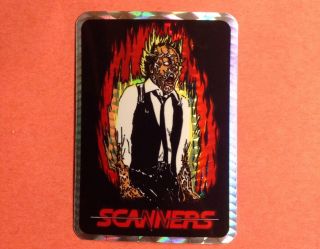 RARE Vintage "Scanners" Horror Movie Vending Machine Prism Sticker