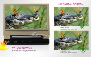 New Universal Mount 9" Headrest Touch Screen Monitor DVD Player USB SD Headphone
