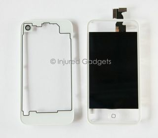 Transparent Clear LCD Touch Screen Glass Digitizer Assembly Back for iPhone 4S