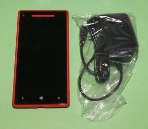 Used Fair Condition Red HTC Windows Phone 8x 6990LVW Verizon Cell Phone B263