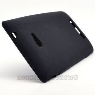 Black Soft Silicone Skin Gel Case Cover for HTC Windows Phone 8x