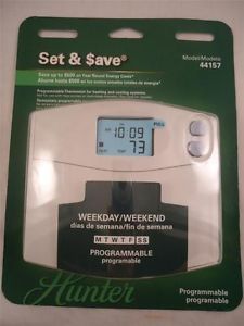 Hunter Programmable Thermostat Model 44157 New