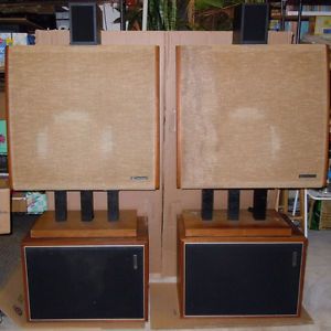 Matched Pair of Dahlquist DQ 10 DQ 1W Subwoofers Pyramid Ribbon Tweeters