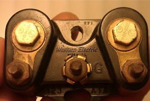 Vintage Western Electric Surge Protector Lightning Arrestor Ground Block