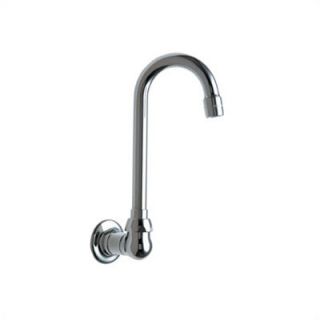 Chicago Faucets 629 Single Hole and Wall Mounted Kitchen Faucet with Less Handle and Gooseneck Spout with 3 Aerator