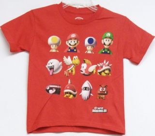 Nintendo Super Mario Brothers Wii T Shirt Boys s Red New