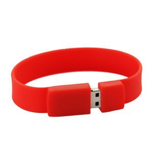 New 32GB GB G Slicone Bracelet Wristband USB Flash Drive Red