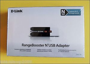 D Link Range Booster N 300 USB Wireless Adapter New
