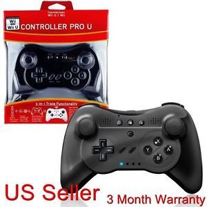 Interworks Wii U Classic Pro U Controller Black 3 Month Warranty