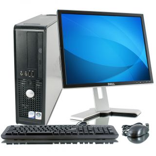 Dell Optiplex 745 3 4GH 4GB 400GB DVD Windows 7 Desktop Computer 19" LCD Monitor