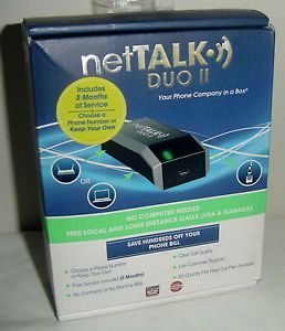 Nettalk Duo II VoIP Home Phone Service Replacement Free Local Long Distance Call