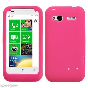 HTC Radar 4G Omega T Mobile Skin Cover Rubber Gel Case Hot Pink Silicone