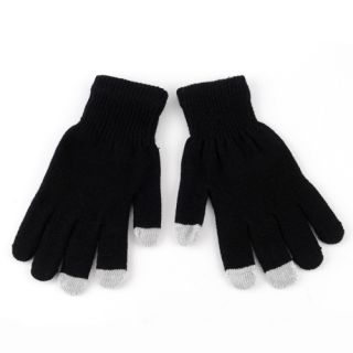 Black Unisex Capacitive Touch Screen Gloves Hand Warmer for iPhone 4 5 iPad Mini