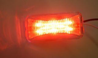 Maxxima Red Clear Marker CLEARANCE 8 LED Light 1 1 4x2 1 2 Horse Trailer Truck