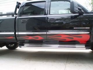 Truck Rocker Flame Flames Decal Decals Fits Any Chevy Ford Dodge GMC Toyota