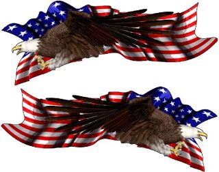 Car Truck Decals American Flag Flying Eagle Semi Trailer Vinyl Graphics 6ft