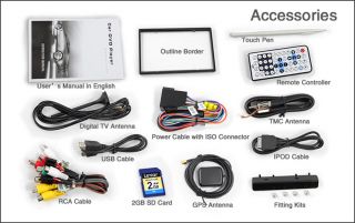Erisin ES982T 6 2" HD 2 DIN Car Stereo DVD Player GPS TMC DVB T iPod USB SD TV