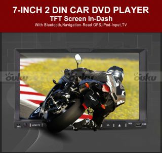GPS Satellite Radio TV Bluetooth Car Stereo DVD CD Player 2 DIN 7" HD Camera