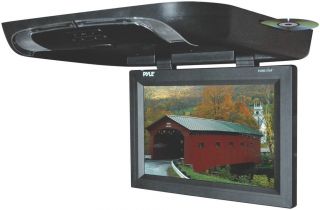 New Pyler PLRD175IF 17" Roof Mount Flip Down Overhead TFT Car Monitor w DVD